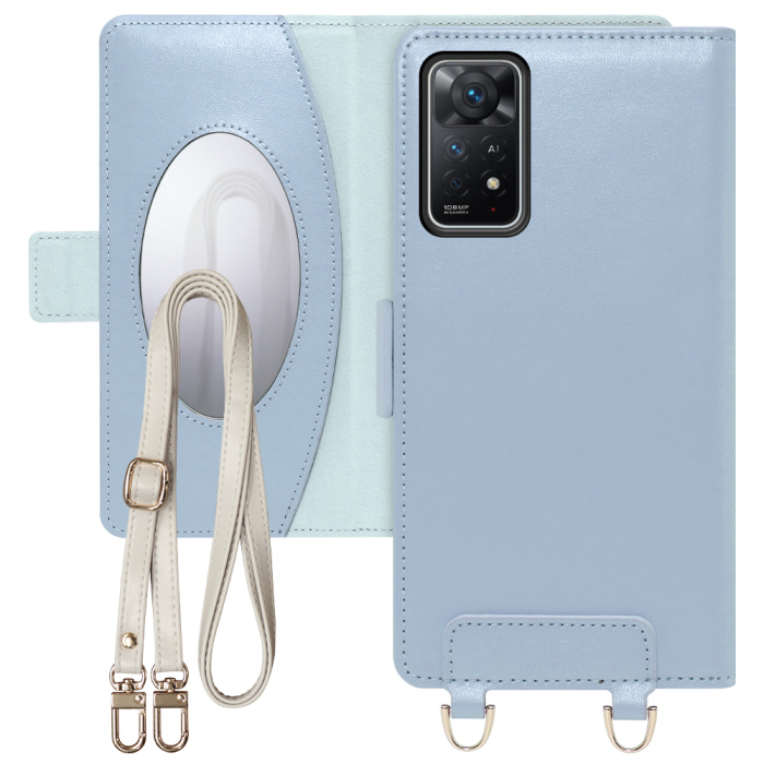[ LOOF SWEET MIRROR Series ] Xiaomi Redmi Note 11 Pro 5G redminote11pro5g note11pro 11pro スマホケース  ショルダー付き手帳型スマホケース ミラー付き カードポケット 本革 [ Redmi Note 11 Pro 5G ]