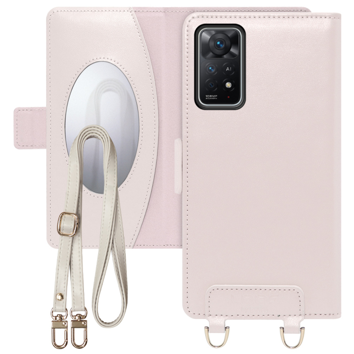 [ LOOF SWEET MIRROR Series ] Xiaomi Redmi Note 11 Pro 5G redminote11pro5g note11pro 11pro スマホケース  ショルダー付き手帳型スマホケース ミラー付き カードポケット 本革 [ Redmi Note 11 Pro 5G ]