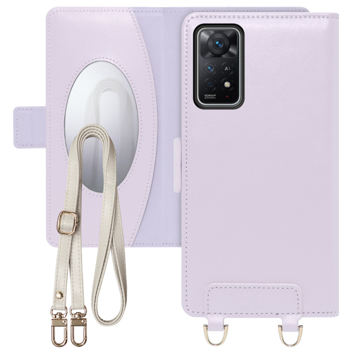 [ LOOF SWEET MIRROR Series ] Xiaomi Redmi Note 11 Pro 5G redminote11pro5g note11pro 11pro スマホケース  ショルダー付き手帳型スマホケース ミラー付き カードポケット 本革 [ Redmi Note 11 Pro 5G ]