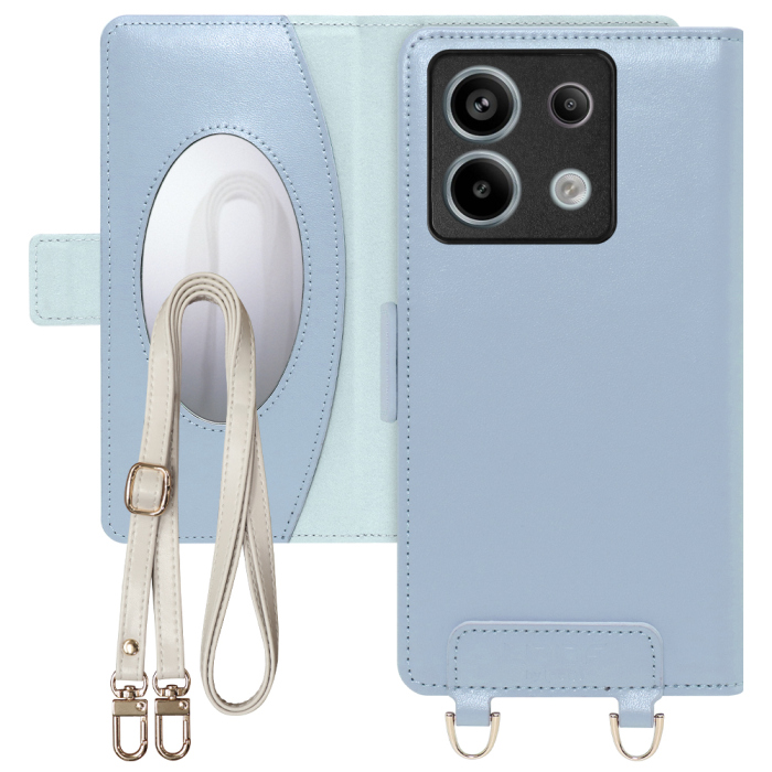 [ LOOF SWEET MIRROR Series ] Redmi Note 13 Pro 5G  スマホケース  ショルダー付き手帳型スマホケース ミラー付き カードポケット 本革 [ Redmi Note 13 Pro 5G ]