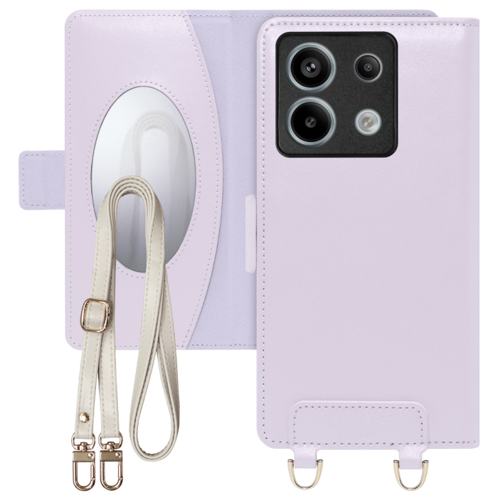 [ LOOF SWEET MIRROR Series ] Redmi Note 13 Pro 5G  スマホケース  ショルダー付き手帳型スマホケース ミラー付き カードポケット 本革 [ Redmi Note 13 Pro 5G ]