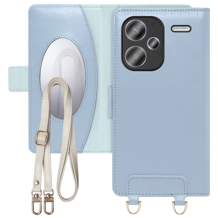 [ LOOF SWEET MIRROR Series ] Xiaomi Redmi Note 13 Pro+ 5G  スマホケース  ショルダー付き手帳型スマホケース ミラー付き カードポケット 本革 [ Redmi Note 13 Pro+ 5G ]
