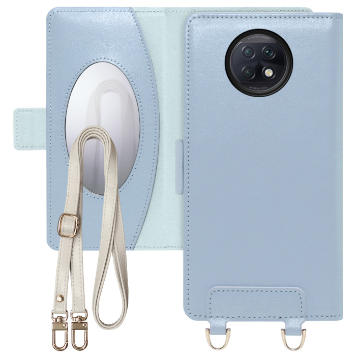 [ LOOF SWEET MIRROR Series ] Xiaomi Redmi Note 9T redminote9t redminote note9t スマホケース  ショルダー付き手帳型スマホケース ミラー付き カードポケット 本革 [ Redmi Note 9T ]