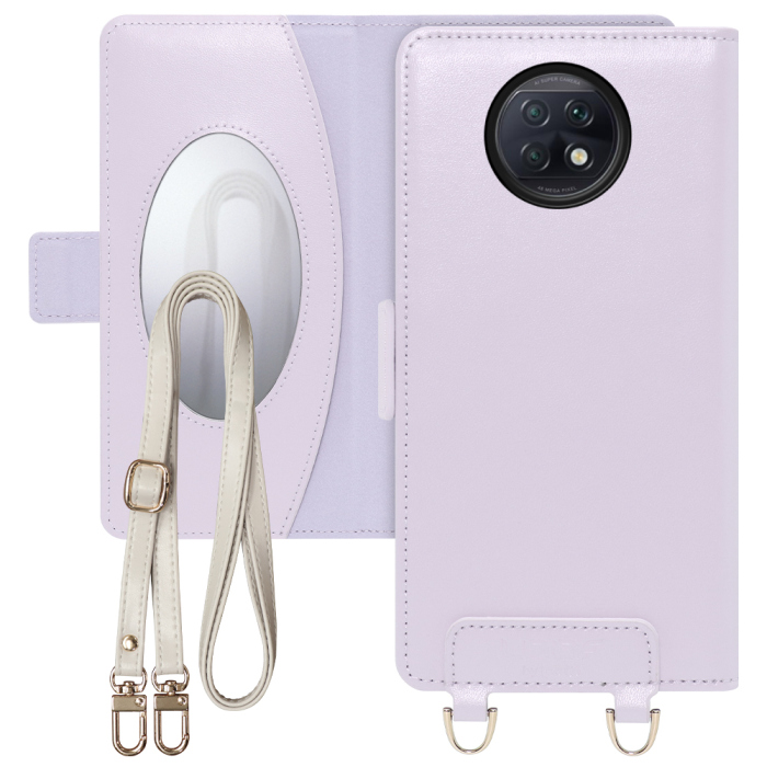 [ LOOF SWEET MIRROR Series ] Xiaomi Redmi Note 9T redminote9t redminote note9t スマホケース  ショルダー付き手帳型スマホケース ミラー付き カードポケット 本革 [ Redmi Note 9T ]