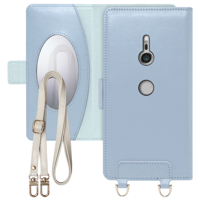 [ LOOF SWEET MIRROR Series ] Xperia XZ3 SO-01L / SOV39  スマホケース  ショルダー付き手帳型スマホケース ミラー付き カードポケット 本革 [ Xperia XZ3 ]