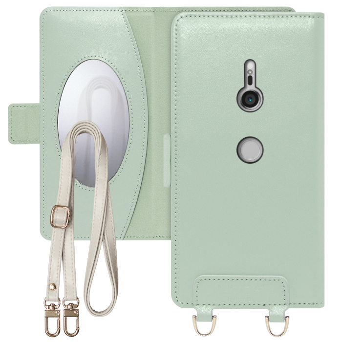[ LOOF SWEET MIRROR Series ] Xperia XZ3 SO-01L / SOV39  スマホケース  ショルダー付き手帳型スマホケース ミラー付き カードポケット 本革 [ Xperia XZ3 ]
