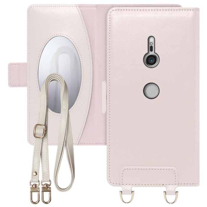 [ LOOF SWEET MIRROR Series ] Xperia XZ3 SO-01L / SOV39  スマホケース  ショルダー付き手帳型スマホケース ミラー付き カードポケット 本革 [ Xperia XZ3 ]
