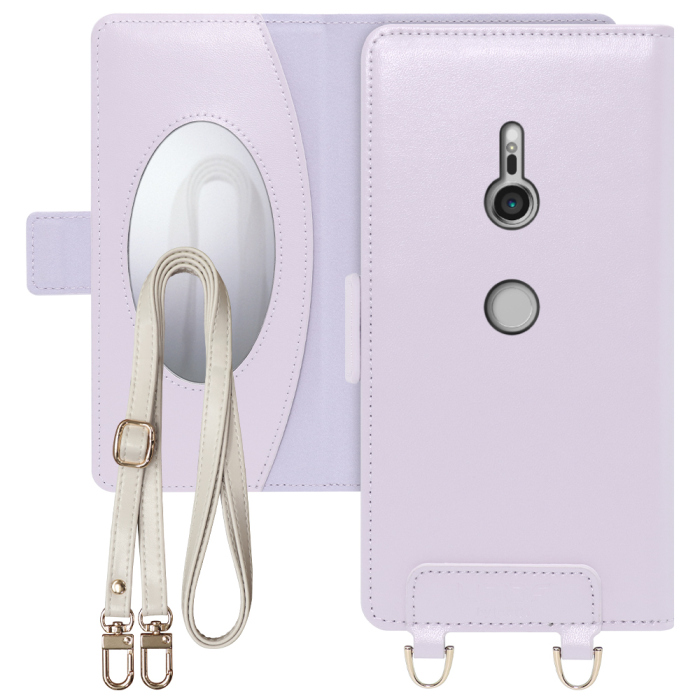 [ LOOF SWEET MIRROR Series ] Xperia XZ3 SO-01L / SOV39  スマホケース  ショルダー付き手帳型スマホケース ミラー付き カードポケット 本革 [ Xperia XZ3 ]