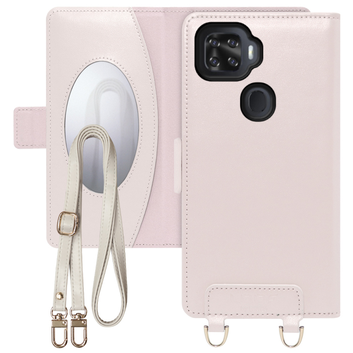 [ LOOF SWEET MIRROR Series ] ZTE a1 ZTG01 ztea1 スマホケース  ショルダー付き手帳型スマホケース ミラー付き カードポケット 本革 [ ZTE a1 ]