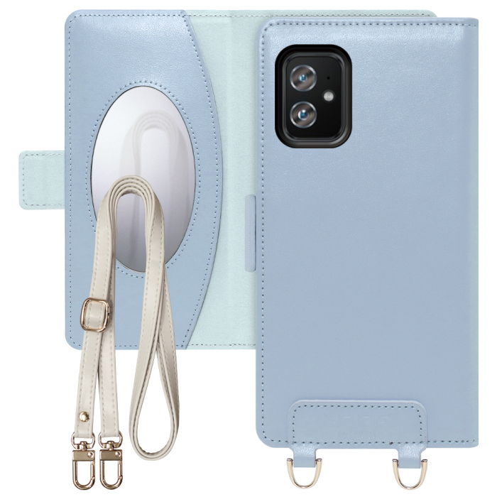 [ LOOF SWEET MIRROR Series ] Zenfone 8 ZS590KS zenfone8 スマホケース  ショルダー付き手帳型スマホケース ミラー付き カードポケット 本革 [ Zenfone 8 (ZS590KS) ]