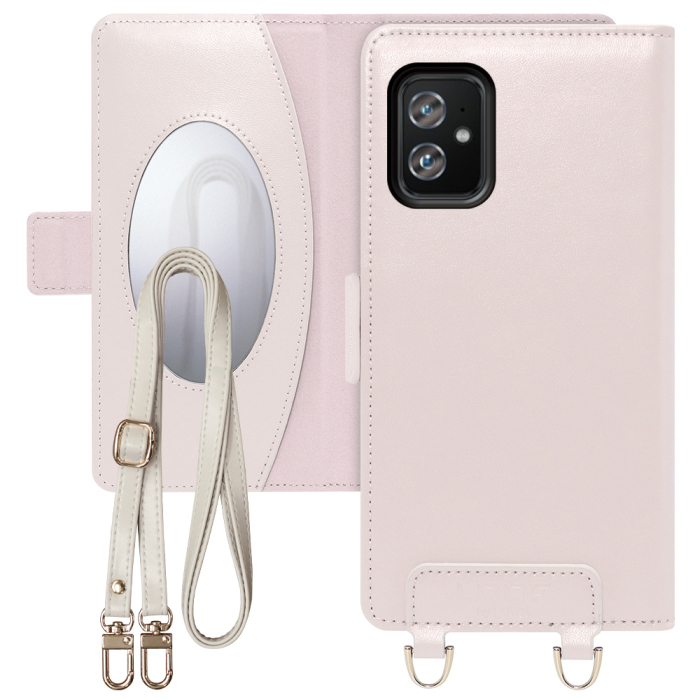 [ LOOF SWEET MIRROR Series ] Zenfone 8 ZS590KS zenfone8 スマホケース  ショルダー付き手帳型スマホケース ミラー付き カードポケット 本革 [ Zenfone 8 (ZS590KS) ]