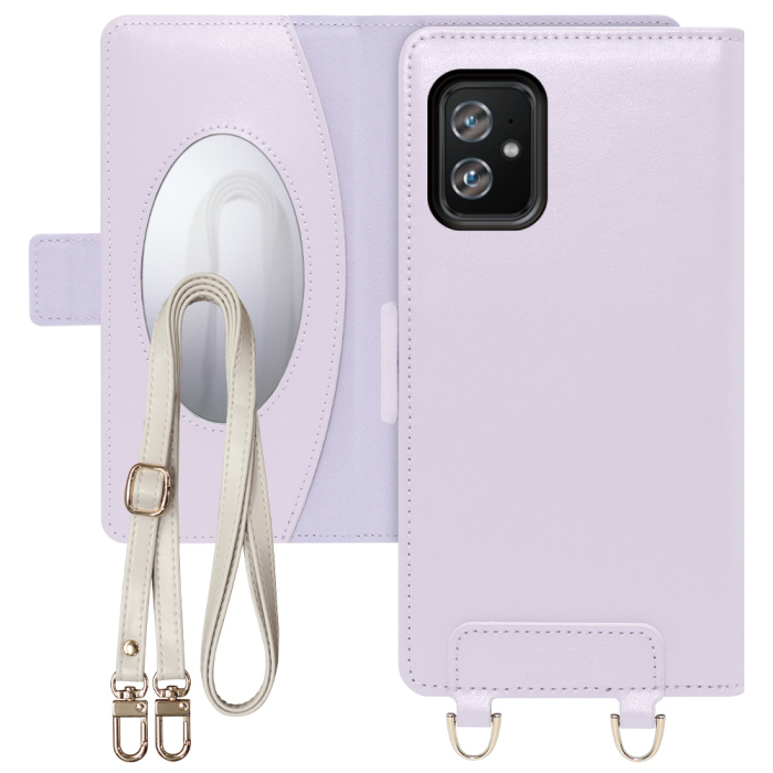 [ LOOF SWEET MIRROR Series ] Zenfone 8 ZS590KS zenfone8 スマホケース  ショルダー付き手帳型スマホケース ミラー付き カードポケット 本革 [ Zenfone 8 (ZS590KS) ]