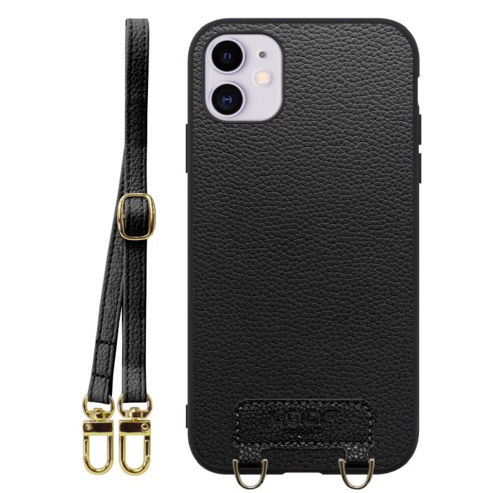 [ LOOF LUXURY-SHELL SHOULDER ] iPhone 11 iPhone11 ショルダーストラップ付き シンプルでスマート 本革 シェル型ケース ショルダー ストラップ スマホショルダー [ iPhone 11 ]