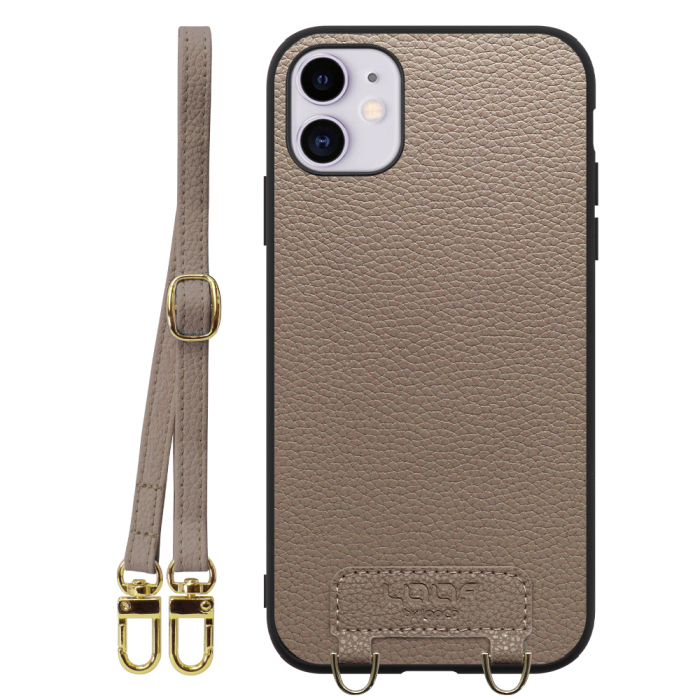 [ LOOF LUXURY-SHELL SHOULDER ] iPhone 11 iPhone11 ショルダーストラップ付き シンプルでスマート 本革 シェル型ケース ショルダー ストラップ スマホショルダー [ iPhone 11 ]