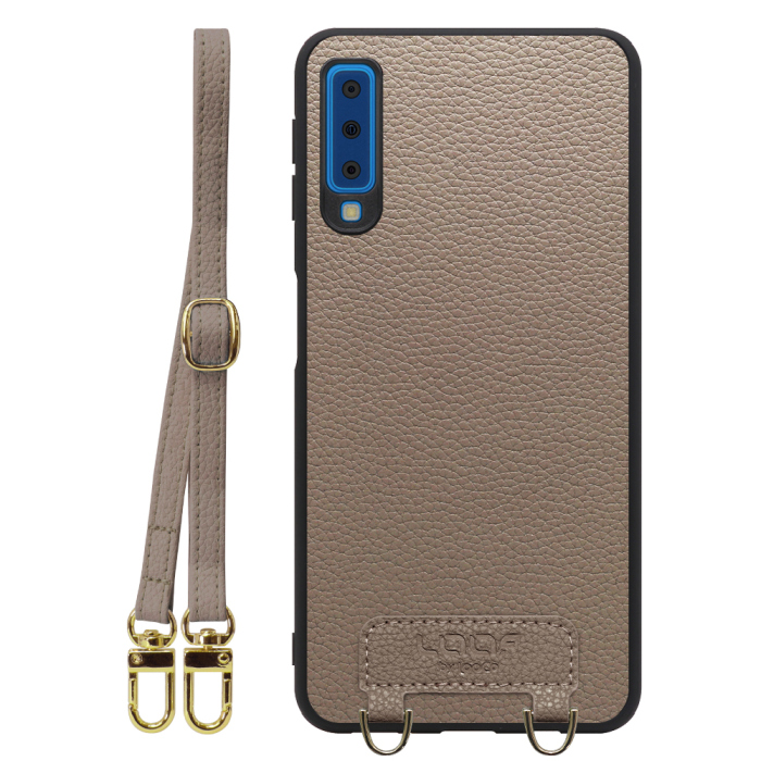 [ LOOF LUXURY-SHELL SHOULDER ] Galaxy A7 SM-A750C galaxya7 ショルダーストラップ付き シンプルでスマート 本革 シェル型ケース ショルダー ストラップ スマホショルダー [ Galaxy A7 ]