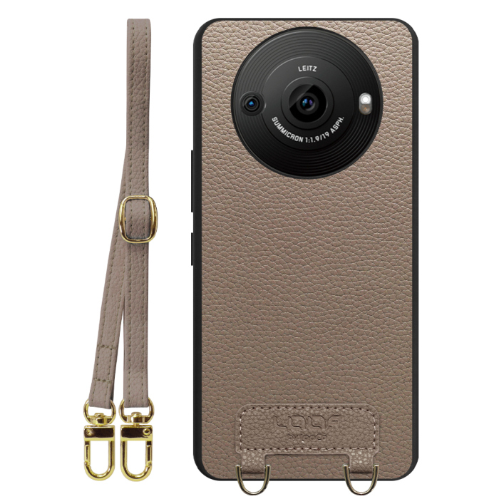 [ LOOF LUXURY-SHELL SHOULDER ] AQUOS R8 pro SH-51D R8pro AQUOSR8pro ショルダーストラップ付き シンプルでスマート 本革 シェル型ケース ショルダー ストラップ スマホショルダー [ AQUOS R8 pro ]