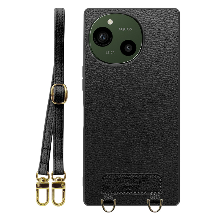 [ LOOF LUXURY-SHELL SHOULDER ] AQUOS R9 / R10 SH-51E SH-51F ショルダーストラップ付き シンプルでスマート 本革 シェル型ケース ショルダー ストラップ スマホショルダー [ AQUOS R9 / R10 ]