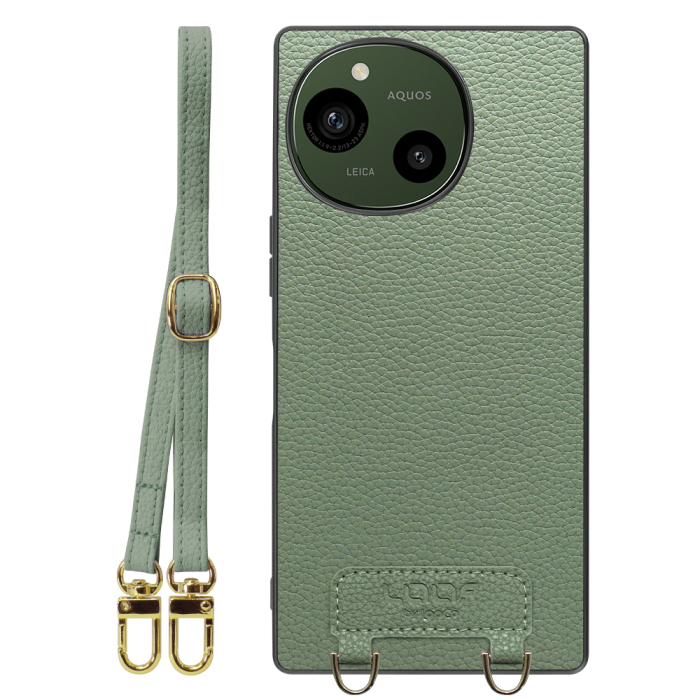[ LOOF LUXURY-SHELL SHOULDER ] AQUOS R9 / R10 SH-51E SH-51F ショルダーストラップ付き シンプルでスマート 本革 シェル型ケース ショルダー ストラップ スマホショルダー [ AQUOS R9 / R10 ]