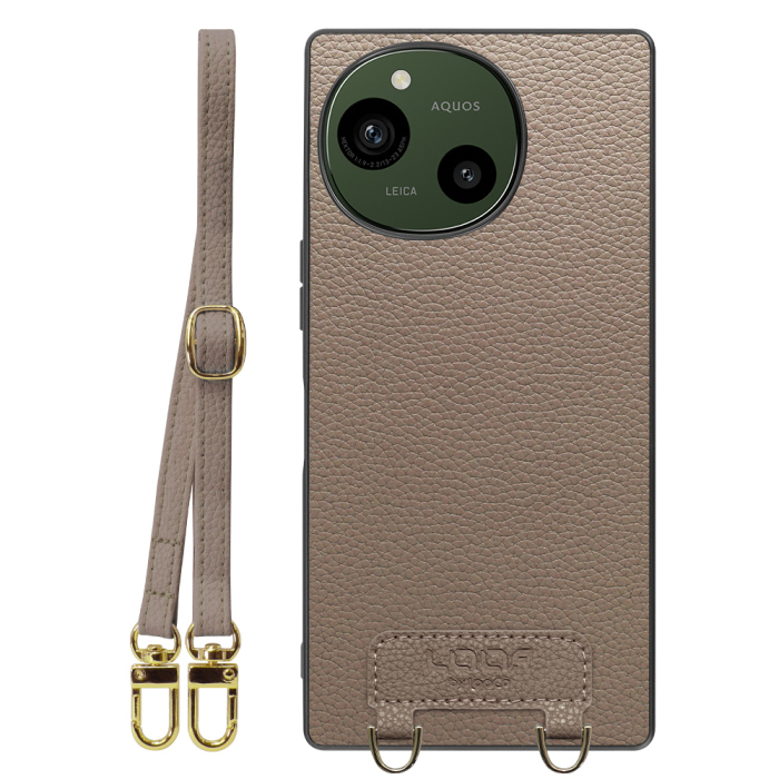 [ LOOF LUXURY-SHELL SHOULDER ] AQUOS R9 / R10 SH-51E SH-51F ショルダーストラップ付き シンプルでスマート 本革 シェル型ケース ショルダー ストラップ スマホショルダー [ AQUOS R9 / R10 ]