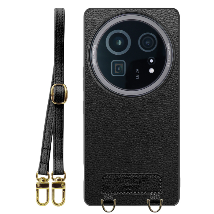 [ LOOF LUXURY-SHELL SHOULDER ] AQUOS R9 pro SH-54E ショルダーストラップ付き シンプルでスマート 本革 シェル型ケース ショルダー ストラップ スマホショルダー [ AQUOS R9 pro ]