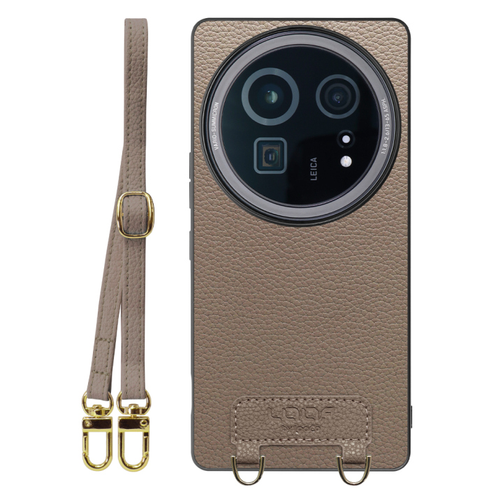 [ LOOF LUXURY-SHELL SHOULDER ] AQUOS R9 pro SH-54E ショルダーストラップ付き シンプルでスマート 本革 シェル型ケース ショルダー ストラップ スマホショルダー [ AQUOS R9 pro ]