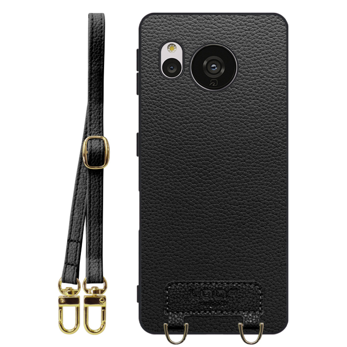 [ LOOF LUXURY-SHELL SHOULDER ] AQUOS sense7 sense 7 ショルダーストラップ付き シンプルでスマート 本革 シェル型ケース ショルダー ストラップ スマホショルダー [ AQUOS sense7 ]