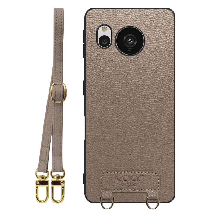[ LOOF LUXURY-SHELL SHOULDER ] AQUOS sense7 sense 7 ショルダーストラップ付き シンプルでスマート 本革 シェル型ケース ショルダー ストラップ スマホショルダー [ AQUOS sense7 ]