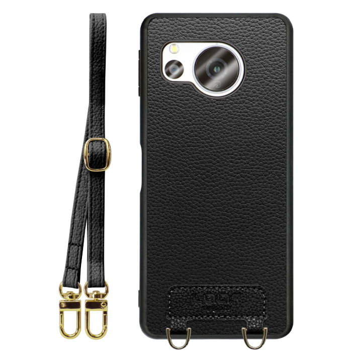 [ LOOF LUXURY-SHELL SHOULDER ] AQUOS sense8 SH-54D / SHG11 sense 8 ショルダーストラップ付き シンプルでスマート 本革 シェル型ケース ショルダー ストラップ スマホショルダー [ AQUOS sense8 ]