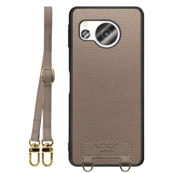 [ LOOF LUXURY-SHELL SHOULDER ] AQUOS sense8 SH-54D / SHG11 sense 8 ショルダーストラップ付き シンプルでスマート 本革 シェル型ケース ショルダー ストラップ スマホショルダー [ AQUOS sense8 ]