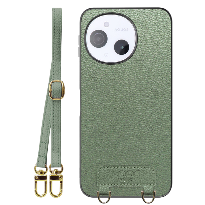 [ LOOF LUXURY-SHELL SHOULDER ] AQUOS sense9 SH-53E SHG14 SH-M2 SH-53F SH-M33 ショルダーストラップ付き シンプルでスマート 本革 シェル型ケース ショルダー ストラップ スマホショルダー [ AQUOS sense9 / sense10 ]