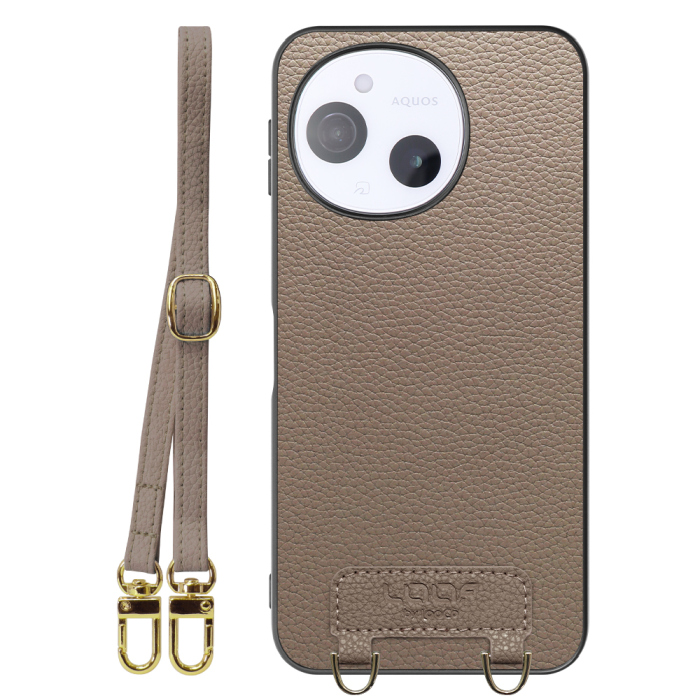 [ LOOF LUXURY-SHELL SHOULDER ] AQUOS sense9 SH-53E SHG14 SH-M2 SH-53F SH-M33 ショルダーストラップ付き シンプルでスマート 本革 シェル型ケース ショルダー ストラップ スマホショルダー [ AQUOS sense9 / sense10 ]