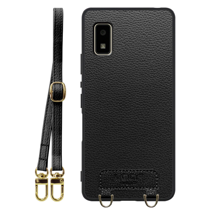 [ LOOF LUXURY-SHELL SHOULDER ] AQUOS wish2 / wish  ショルダーストラップ付き シンプルでスマート 本革 シェル型ケース ショルダー ストラップ スマホショルダー [ AQUOS wish/wish2 ]