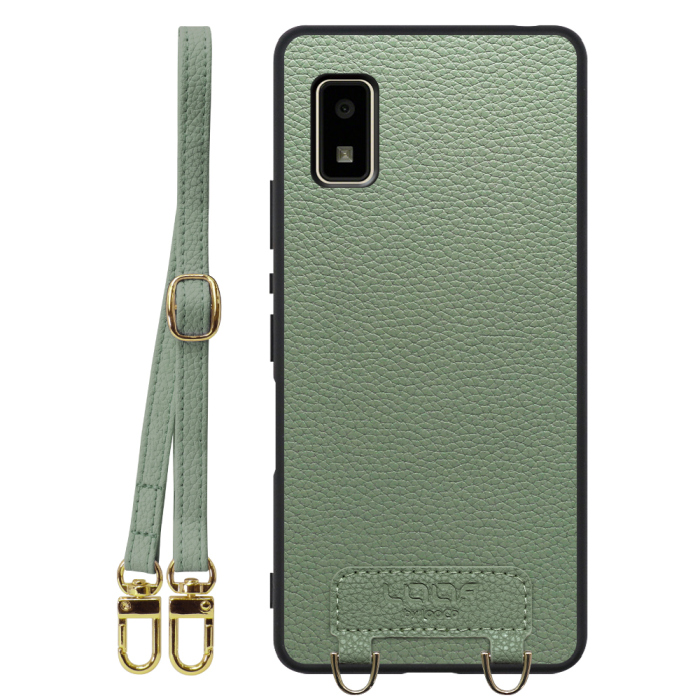 [ LOOF LUXURY-SHELL SHOULDER ] AQUOS wish2 / wish  ショルダーストラップ付き シンプルでスマート 本革 シェル型ケース ショルダー ストラップ スマホショルダー [ AQUOS wish/wish2 ]