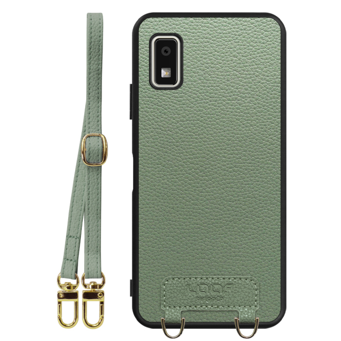 [ LOOF LUXURY-SHELL SHOULDER ] AQUOS wish3 SH-53D / A303SH / A302SH  ショルダーストラップ付き シンプルでスマート 本革 シェル型ケース ショルダー ストラップ スマホショルダー [ AQUOS wish3 ]