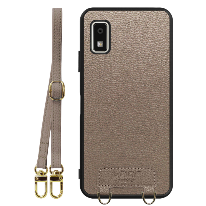 [ LOOF LUXURY-SHELL SHOULDER ] AQUOS wish3 SH-53D / A303SH / A302SH  ショルダーストラップ付き シンプルでスマート 本革 シェル型ケース ショルダー ストラップ スマホショルダー [ AQUOS wish3 ]