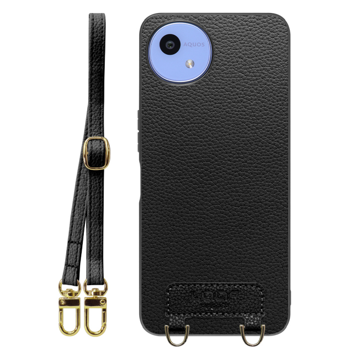[ LOOF LUXURY-SHELL SHOULDER ] AQUOS wish5 アクオス SH-52F ショルダーストラップ付き シンプルでスマート 本革 シェル型ケース ショルダー ストラップ スマホショルダー [ AQUOS wish5 ]