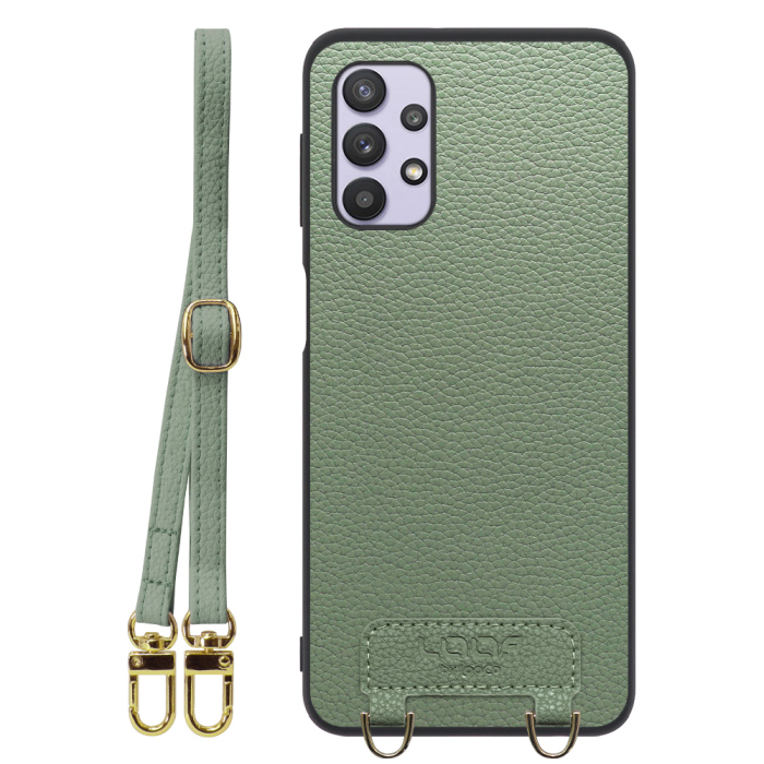 [ LOOF LUXURY-SHELL SHOULDER ] Galaxy A32 5G SCG08 a325g ショルダーストラップ付き シンプルでスマート 本革 シェル型ケース ショルダー ストラップ スマホショルダー [ Galaxy A32 5G ]