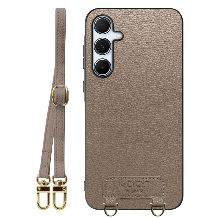 [ LOOF LUXURY-SHELL SHOULDER ] Galaxy A55 5G  ショルダーストラップ付き シンプルでスマート 本革 シェル型ケース ショルダー ストラップ スマホショルダー [ Galaxy A55 5G ]