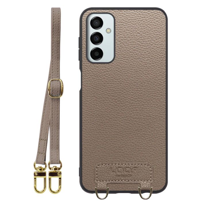 [ LOOF LUXURY-SHELL SHOULDER ] Galaxy M23 5G m235g ショルダーストラップ付き シンプルでスマート 本革 シェル型ケース ショルダー ストラップ スマホショルダー [ Galaxy M23 5G ]
