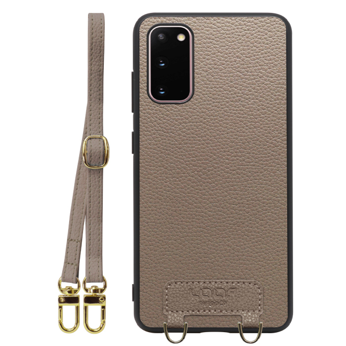 [ LOOF LUXURY-SHELL SHOULDER ] Galaxy S20 5G SC-51A / SCG01 s205g ショルダーストラップ付き シンプルでスマート 本革 シェル型ケース ショルダー ストラップ スマホショルダー [ Galaxy S20 5G ]