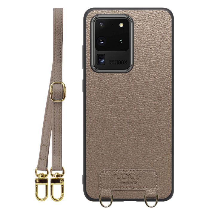 [ LOOF LUXURY-SHELL SHOULDER ] Galaxy S20 Ultra s20ultra ショルダーストラップ付き シンプルでスマート 本革 シェル型ケース ショルダー ストラップ スマホショルダー [ Galaxy S20 Ultra 5G ]