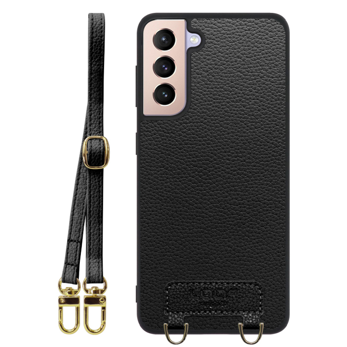 [ LOOF LUXURY-SHELL SHOULDER ] Galaxy S21 5G SC-51B / SCG09 s215g ショルダーストラップ付き シンプルでスマート 本革 シェル型ケース ショルダー ストラップ スマホショルダー [ Galaxy S21 5G ]