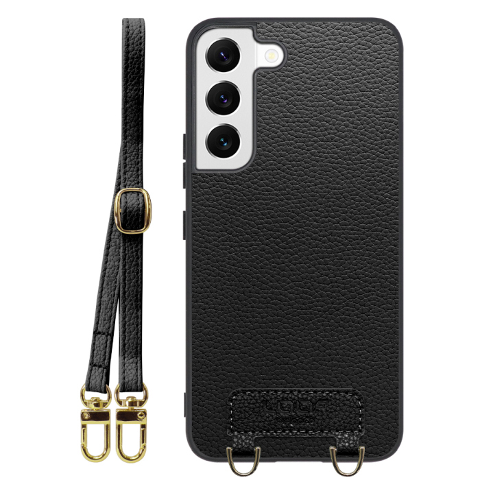 [ LOOF LUXURY-SHELL SHOULDER ] Galaxy S22 SC-51C / SCG13  ショルダーストラップ付き シンプルでスマート 本革 シェル型ケース ショルダー ストラップ スマホショルダー [ Galaxy S22 ]