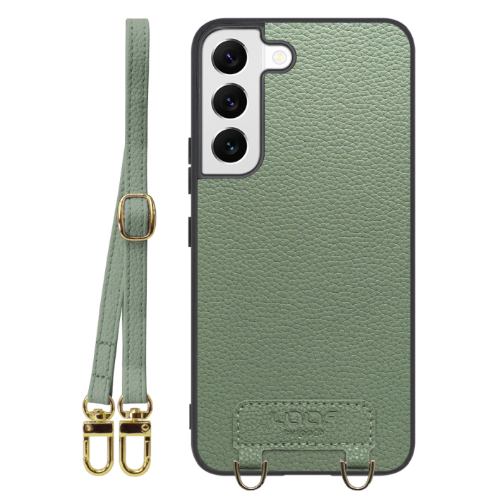 [ LOOF LUXURY-SHELL SHOULDER ] Galaxy S22 SC-51C / SCG13  ショルダーストラップ付き シンプルでスマート 本革 シェル型ケース ショルダー ストラップ スマホショルダー [ Galaxy S22 ]