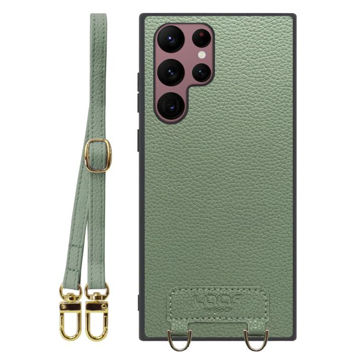 [ LOOF LUXURY-SHELL SHOULDER ] Galaxy S22 Ultra SC-52C / SCG14 s22ultra ショルダーストラップ付き シンプルでスマート 本革 シェル型ケース ショルダー ストラップ スマホショルダー [ Galaxy S22 Ultra ]