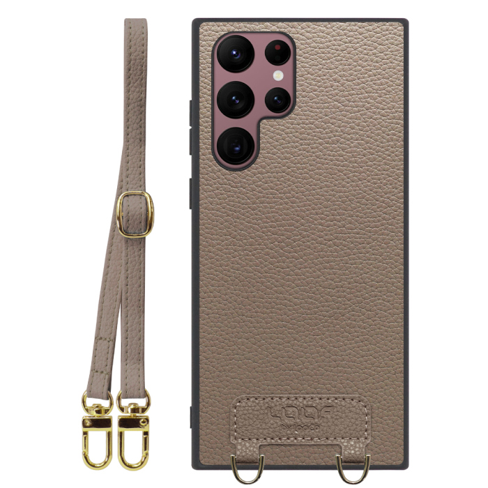 [ LOOF LUXURY-SHELL SHOULDER ] Galaxy S22 Ultra SC-52C / SCG14 s22ultra ショルダーストラップ付き シンプルでスマート 本革 シェル型ケース ショルダー ストラップ スマホショルダー [ Galaxy S22 Ultra ]