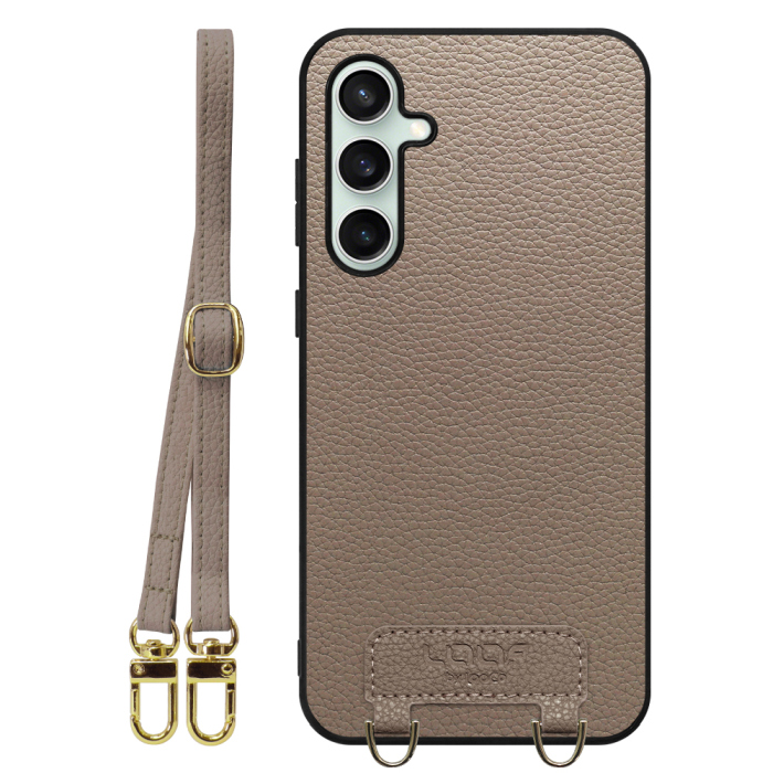 [ LOOF LUXURY-SHELL SHOULDER ] Galaxy S23 FE s23fe ショルダーストラップ付き シンプルでスマート 本革 シェル型ケース ショルダー ストラップ スマホショルダー [ Galaxy S23 FE ]