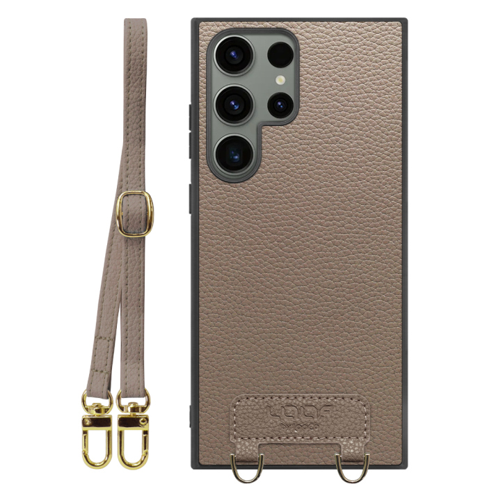 [ LOOF LUXURY-SHELL SHOULDER ] Galaxy S23 Ultra s23ultra ショルダーストラップ付き シンプルでスマート 本革 シェル型ケース ショルダー ストラップ スマホショルダー [ Galaxy S23 Ultra ]