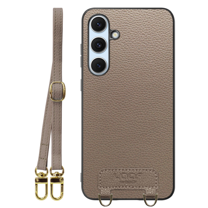 [ LOOF LUXURY-SHELL SHOULDER ] Galaxy S24 FE SM-S721Q / SCG30 ギャラクシー s24fe ショルダーストラップ付き シンプルでスマート 本革 シェル型ケース ショルダー ストラップ スマホショルダー [ Galaxy S24 FE ]