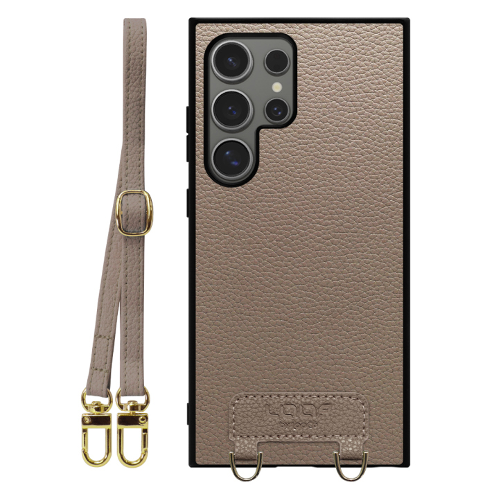 [ LOOF LUXURY-SHELL SHOULDER ] Galaxy S24 Ultra s24ultra ショルダーストラップ付き シンプルでスマート 本革 シェル型ケース ショルダー ストラップ スマホショルダー [ Galaxy S24 Ultra ]